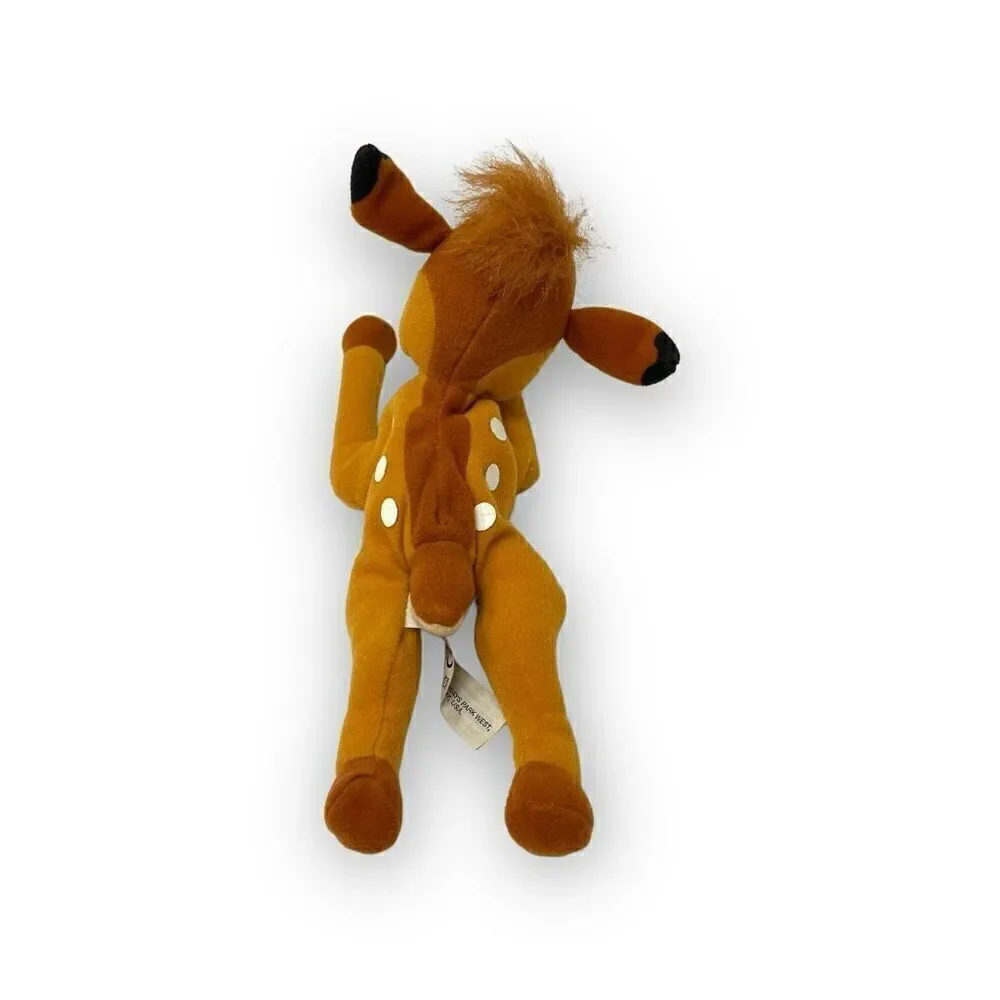 Disney Classics 8” Mattel Arco Toys Beanie Soft Stuffed Plush Laying Bambi Deer